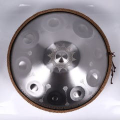 440HZ Steel Tongue Drum D Minor 10 Notes Handpan Drum Silver with Mandala Pattern 440HZ Steel Tongue Drum D Minor 10 Notes Handpan Drum Silver with Mandala Pattern