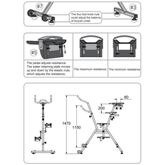 Stainless Steel Material Swimming Pool Fitness Equipment Underwater Bike for Exercise and Therapy Stainless Steel Material Swimming Pool Fitness Equipment Underwater Bike for Exercise and Therapy