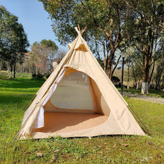 Dream House Three-Season Cotton Canvas Camping Pyramid Tent for 2~3 Person Dream House Three-Season Cotton Canvas Camping Pyramid Tent for 2~3 Person
