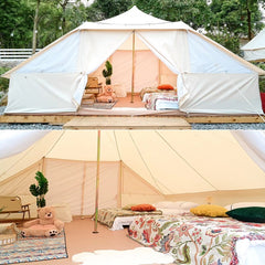 Dream House Large Outdoor Waterproof Cotton Canvas 4 Season Camping Tent for 10 Persons Dream House Large Outdoor Waterproof Cotton Canvas 4 Season Camping Tent for 10 Persons