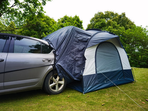 Outdoor Portable Waterproof Sedan SUV Car Rear Trunk Camping Tent for 3 Person