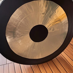 Chinese Brass Gong with Wooden Beater Diameter 50CM Large Gong Desk Chime Meditation Chinese Brass Gong with Wooden Beater Diameter 50CM Large Gong Desk Chime Meditation