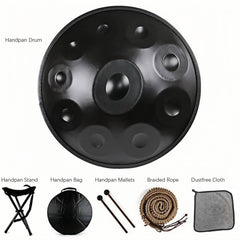 440HZ Steel Tongue Drum Percussion Instrument Handpan Drum in D Minor 10 Notes 440HZ Steel Tongue Drum Percussion Instrument Handpan Drum in D Minor 10 Notes