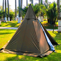 Waterproof Adult Camping Tipi Indian Teepee Pyramid Tent with Stove Hole Waterproof Adult Camping Tipi Indian Teepee Pyramid Tent with Stove Hole