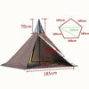 Waterproof Adult Camping Tipi Indian Teepee Pyramid Tent with Stove Hole Waterproof Adult Camping Tipi Indian Teepee Pyramid Tent with Stove Hole