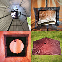 Waterproof Adult Camping Tipi Indian Teepee Pyramid Tent with Stove Hole Waterproof Adult Camping Tipi Indian Teepee Pyramid Tent with Stove Hole