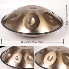 440HZ Steel Tongue Drum Percussion Instrument Handpan Drum in D Minor 10 Notes 440HZ Steel Tongue Drum Percussion Instrument Handpan Drum in D Minor 10 Notes