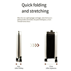 Ultra-thin Foldable Trolley Case Portable Luggage Carry-on Case With PadLock (Size: 20in) Ultra-thin Foldable Trolley Case Portable Luggage Carry-on Case With PadLock (Size: 20in)