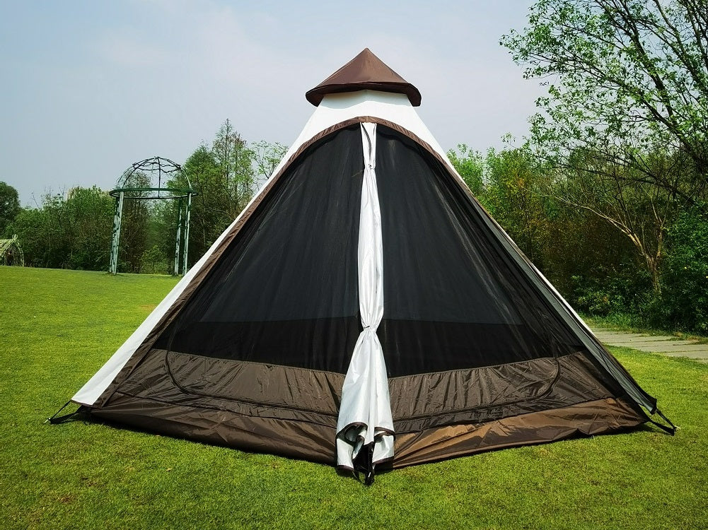 Dream House Portable Double Layers Waterproof Breathable Family Camping Indian Teepee Tent for 4 Person Dream House Portable Double Layers Waterproof Breathable Family Camping Indian Teepee Tent for 4 Person