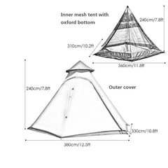 Dream House Portable Double Layers Waterproof Breathable Family Camping Indian Teepee Tent for 4 Person Dream House Portable Double Layers Waterproof Breathable Family Camping Indian Teepee Tent for 4 Person