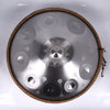 440HZ Steel Tongue Drum D Minor 10 Notes Handpan Drum Silver with Mandala Pattern