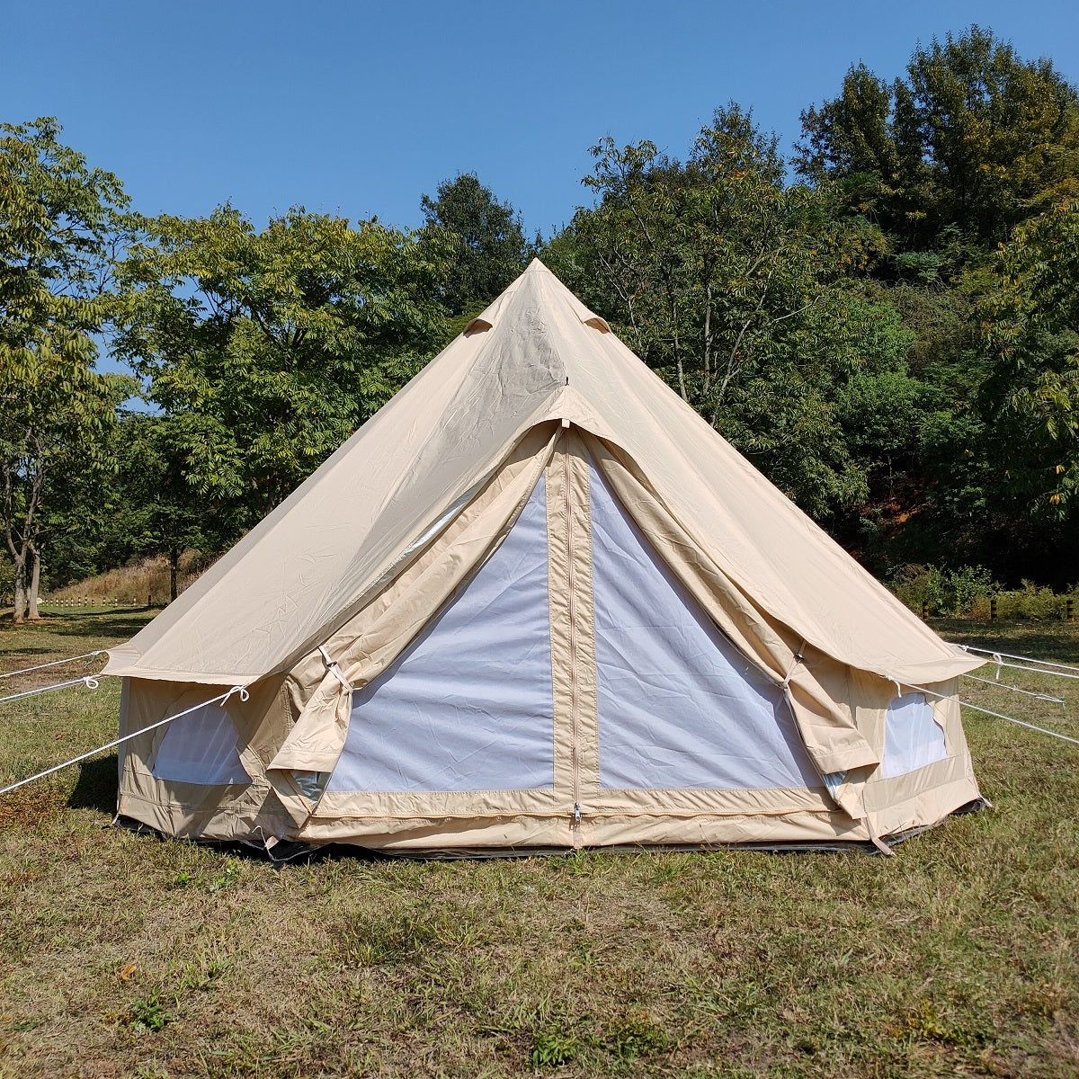 tent kleed Outdoor Waterproof Anti-UV 300D Oxford Cloth Bell Tent Portable Family