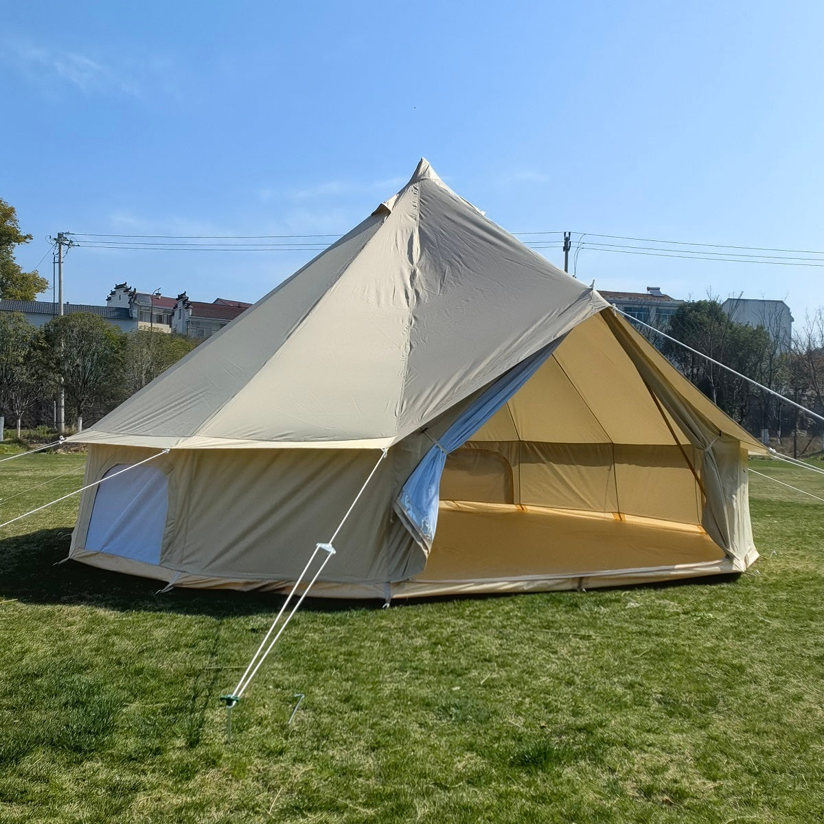 Vistent, 210D Oxford doek, bivaktent, 145 x 145 x 165 cm, pop-up tent voor 1-2 personen, draagbare tent voor wintervissen, outdoor, camping, blauw Vistent, 210D Oxford doek, bivaktent, 145 x 145 x 165 cm, pop-up tent voor 1-2 personen, draagbare tent voor wintervissen, outdoor, camping, blauw