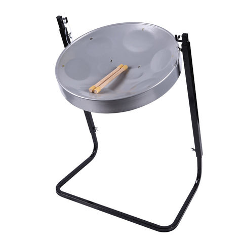 16inch Trinidad Drum Handmade Percussion Instrument Steel Drum with Adjustable-height Stand for Kids Gifts