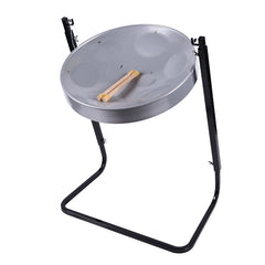 16inch Trinidad Drum Handmade Percussion Instrument Steel Drum with Adjustable-height Stand for Kids Gifts