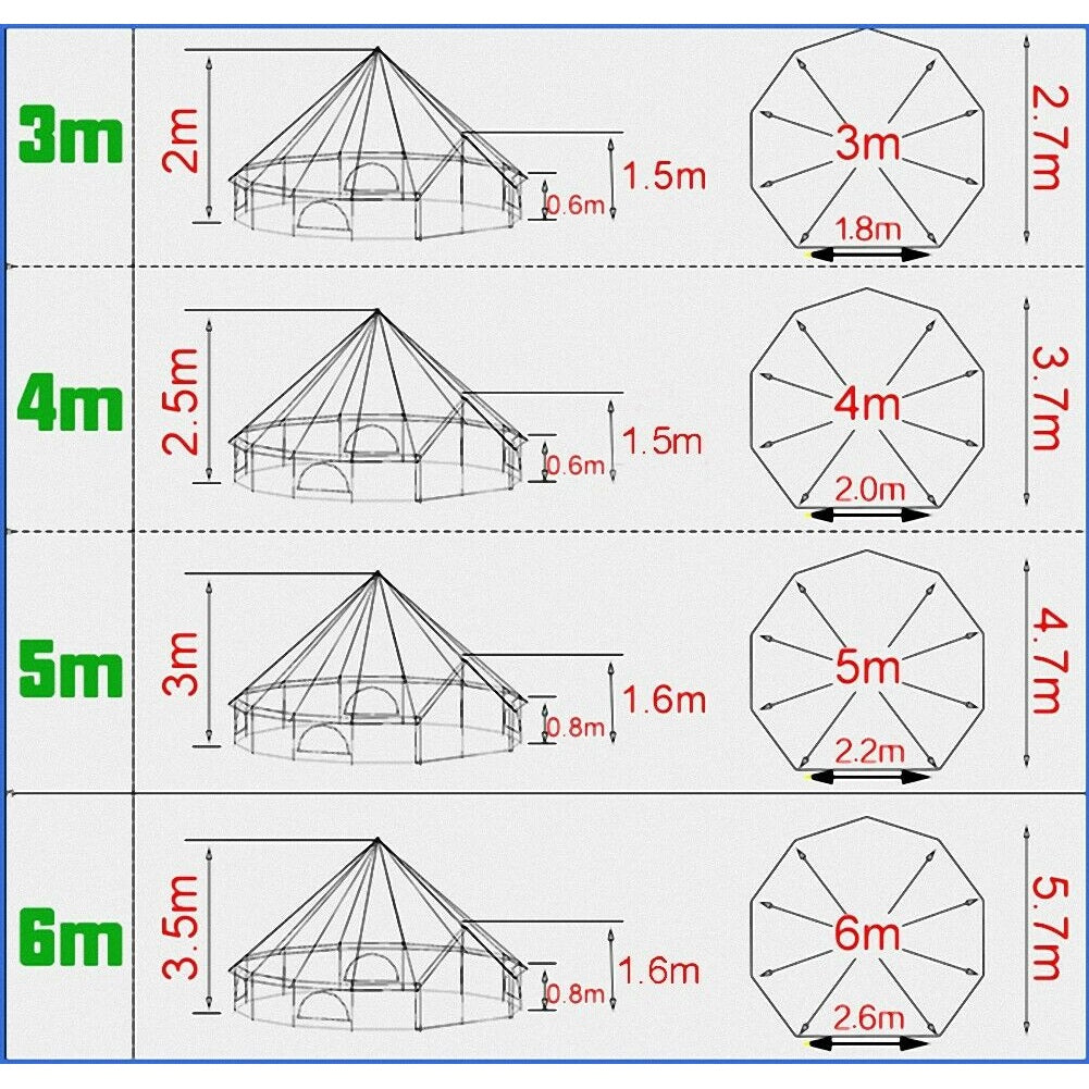 bell tent sizes Dream House Outdoor Waterproof Cotton Canvas Family Camping Bell Tent