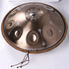 440HZ Steel Tongue Drum D Minor 10 Notes Handpan Drum Golden with Mandala Pattern