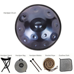 440HZ Steel Tongue Drum Percussion Instrument Handpan Drum in D Minor 12 Notes