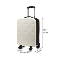 Ultra-thin Foldable Trolley Case Portable Luggage Carry-on Case With PadLock (Size: 20in)