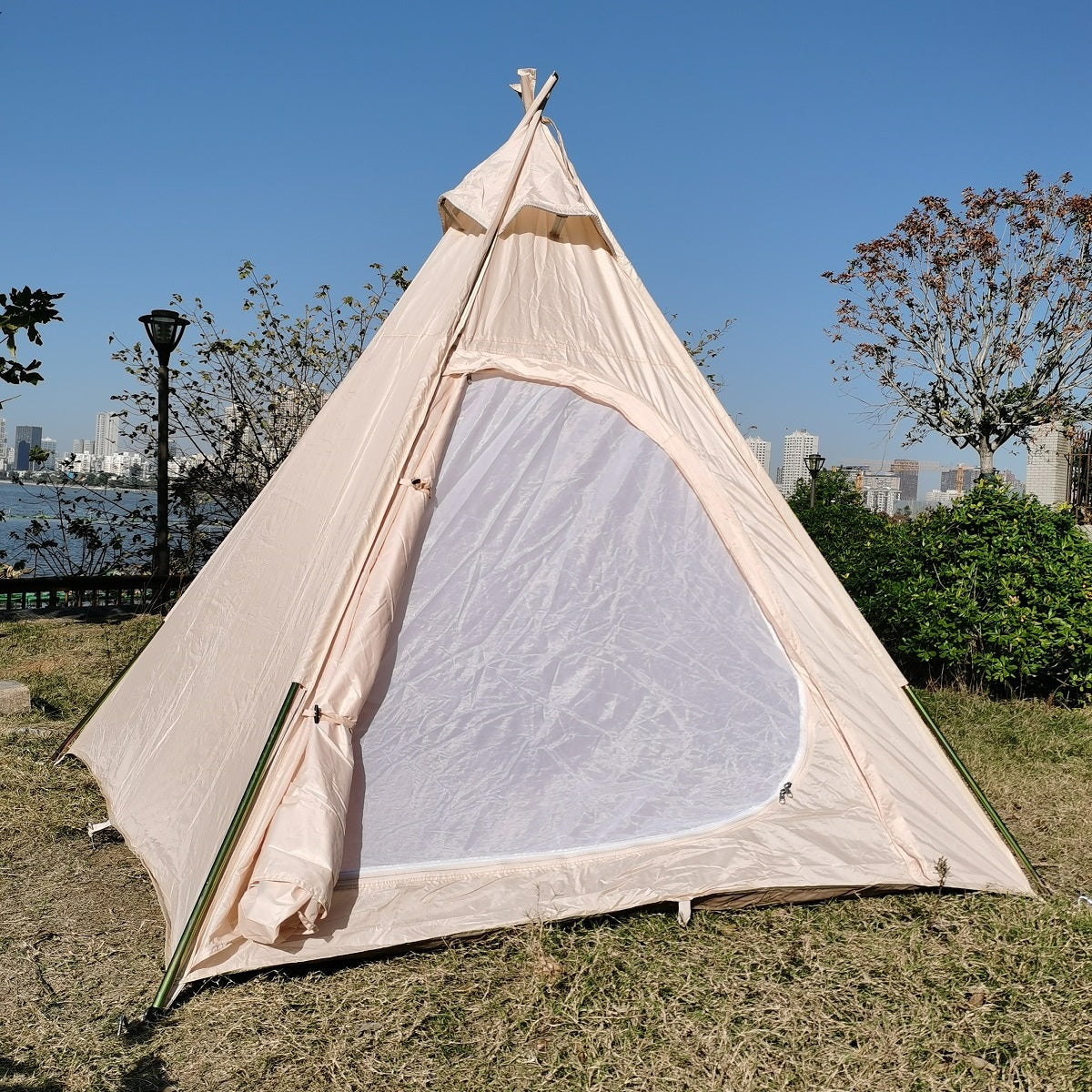 indian teepee tent Tear-resistant 300D Oxford Cloth Camping Indian Teepee Tent Outdoor Th
