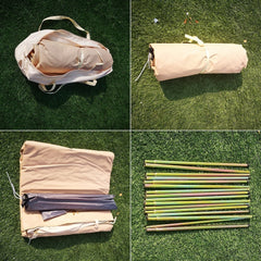 Tear-resistant 300D Oxford Cloth Camping Indian Teepee Tent Outdoor Three-season Pyramid Tent