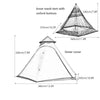 Dream House Portable Double Layers Waterproof Breathable Family Camping Indian Teepee Tent for 4 Person