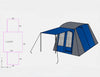 Outdoor Waterproof 4 Season Family Camping Tent Spring Bar Cabin Tent with Awning