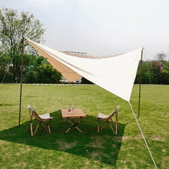 Outdoor Diamond Retro Cotton Canvas Awning Butterfly Canopy Large Sun Shelter